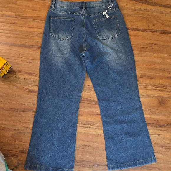 Blue Flare & Wide Leg Jeans Women's XL - Picture 4 of 4
